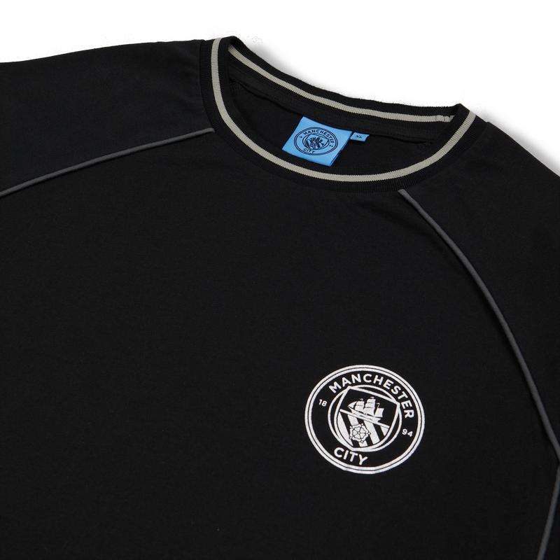 MCFC MENS BLACKOUT SS SHORT PJ - black