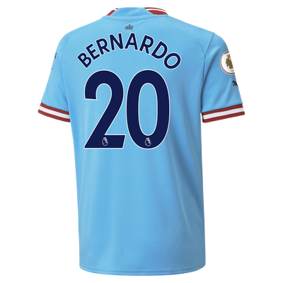 Kids' Manchester City Home Jersey 22/23 with BERNARDO 20 printing