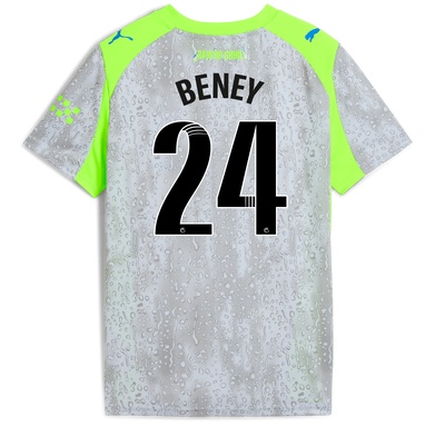 Maillot Third Manchester City pour enfants 2025/26 à avec impression de BENEY 24 Printing