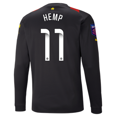 Manchester City Away Jersey 2022/23 long sleeve with HEMP 11 printing