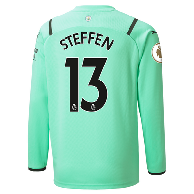 Kids Manchester City 3rd Goalkeeper Shirt 21/22 with Zack Steffen printing