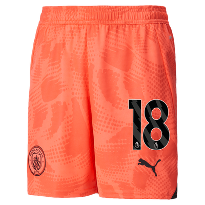 Kids' Manchester City Goalkeeper Shorts 2024/25 With #18