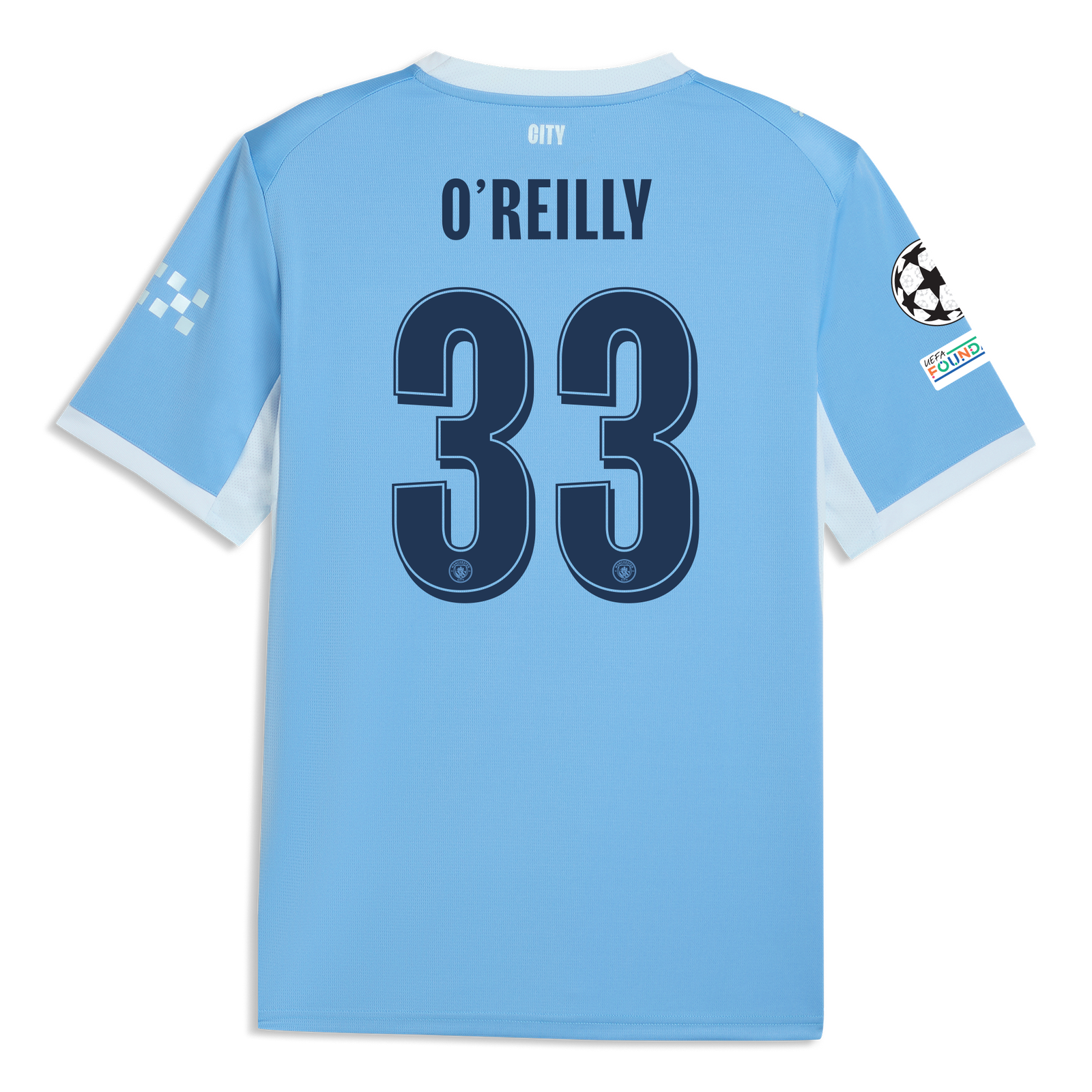 マンチェスター・シティ O'Reilly 33 シャツ Manchester City Home Jersey 2026/27 With O'REILLY 33 Printing