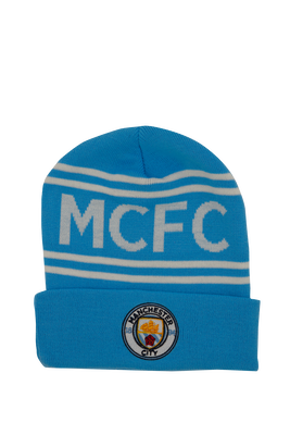 Manchester City Text Bobble Bronx Beanie