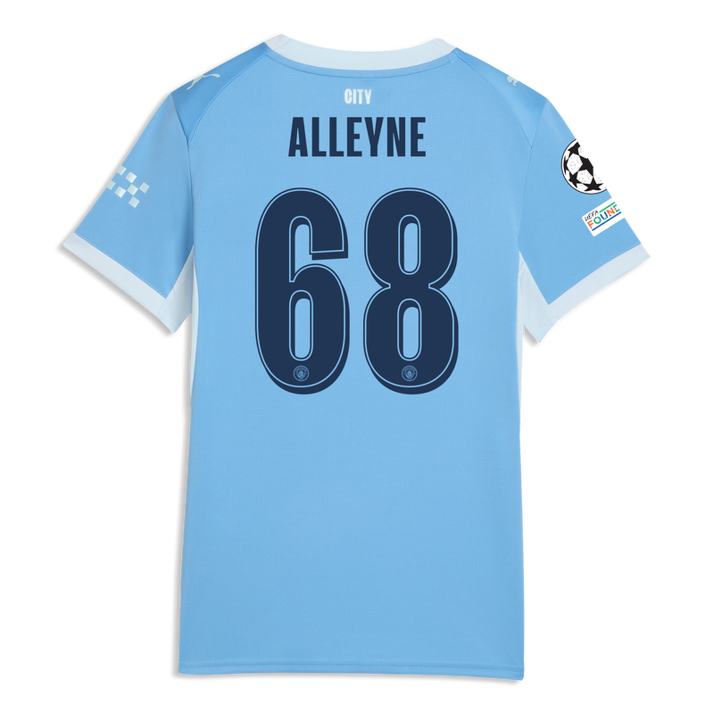 Women's Man City Home Jersey 2026/27 With ALLEYNE 68 Printing  blue-icy blue - Check out all Manchester City t-shirts online