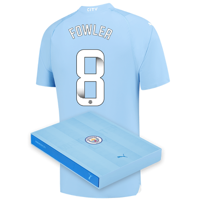 Camiseta Authentic 1ª Equipación Manchester City 2023/24 con estampado de FOWLER 8 en caja de regalo