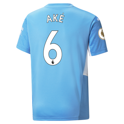 Kids Manchester City Home Shirt 21/22 with Nathan Aké printing