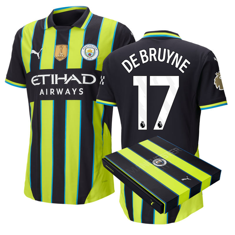 【 大感謝セール】 City Manchester Authentic BRUYNE DE with 2024/25 Jersey Away ウェア