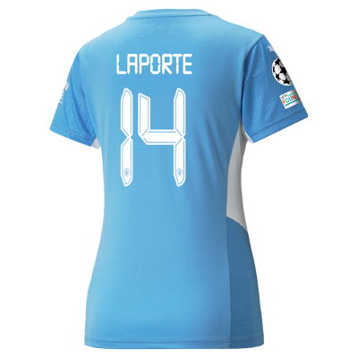 Womens Manchester City Home Shirt 21/22 with Aymeric Laporte printing
