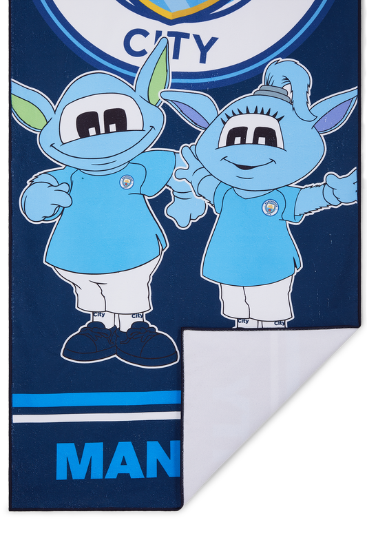 MCFC FW MASCOT BEACH TOWEL AND BAG - navy