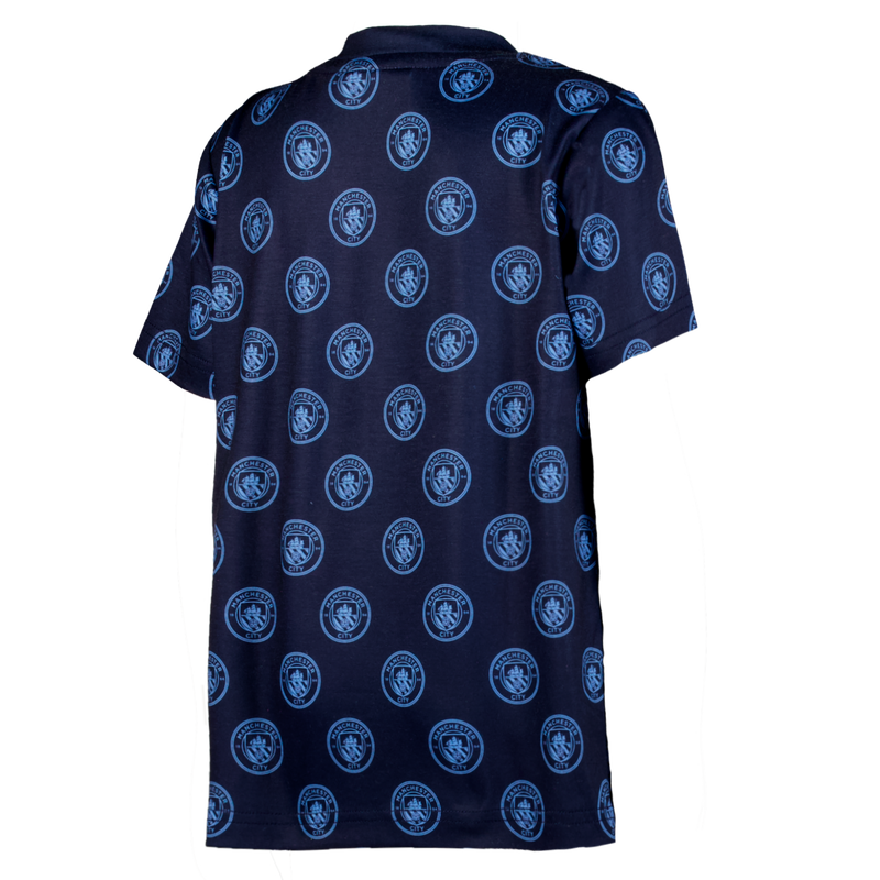 MCFC FW KIDS AOP CREST TSHIRT - navy