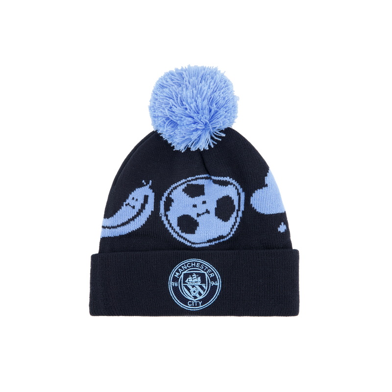 MCFC KIDS OUR KID BEANIE - blue