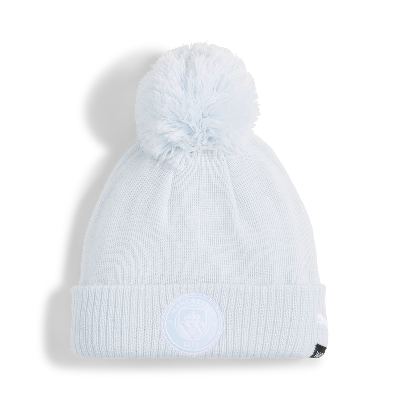 Kids' Man City Essentials Beanie 2026/27 icy blue-puma white - Check out all Manchester City headwear online - Official Manchester City FC store