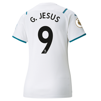 Womens Manchester City Away Shirt 21/22 with Gabriel Jesus printing