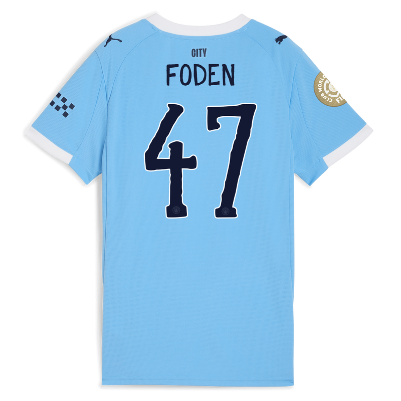 Women's Man City Home Jersey 2025/26 With FODEN 47 Printing  blue - Check out all Manchester City t-shirts online - Official Manchester City FC store