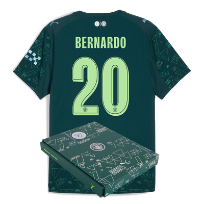 Manchester City EA SPORTS FC Camiseta Auténtica 2025/26 con estampado BERNARDO 20 en caja de regalo