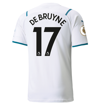 Manchester City Away Shirt 21/22 with Kevin de Bruyne printing