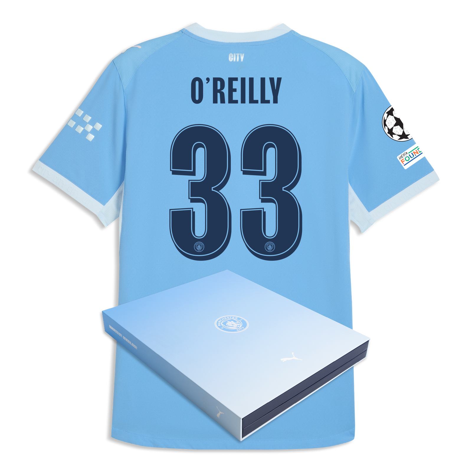 Manchester City Home Authentic Jersey 2026/27 With O'REILLY 33