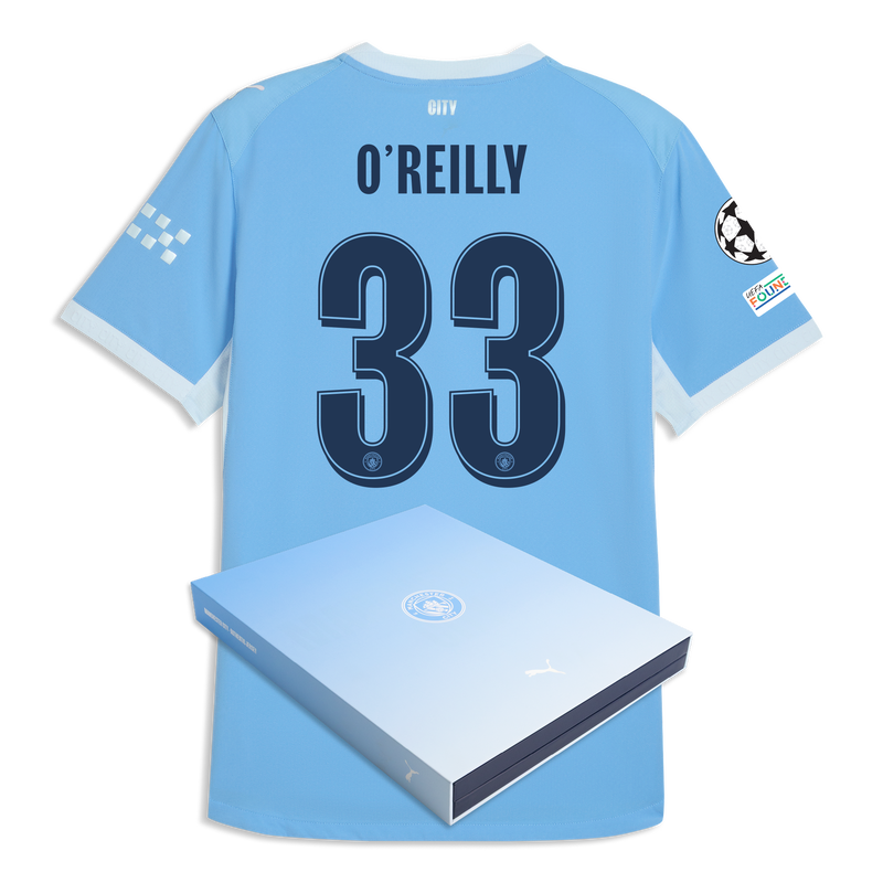 Man City Home Authentic Jersey 2026/27 With O'REILLY 33 Printing in Gift Box  blue-icy blue - Check out all Manchester City t-shirts online