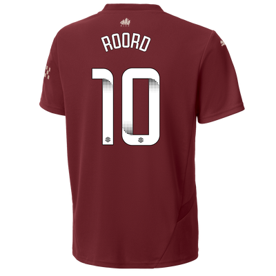 Kids' Manchester City Third Jersey 2024/25 With ROORD 10 Printing