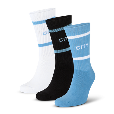 Manchester City 3 Pack Sport Socks