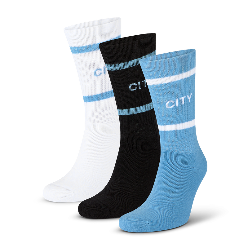 Man City 3 Pack Sport Socks multicolor - Check out all Manchester City socks online - Official Manchester City FC store