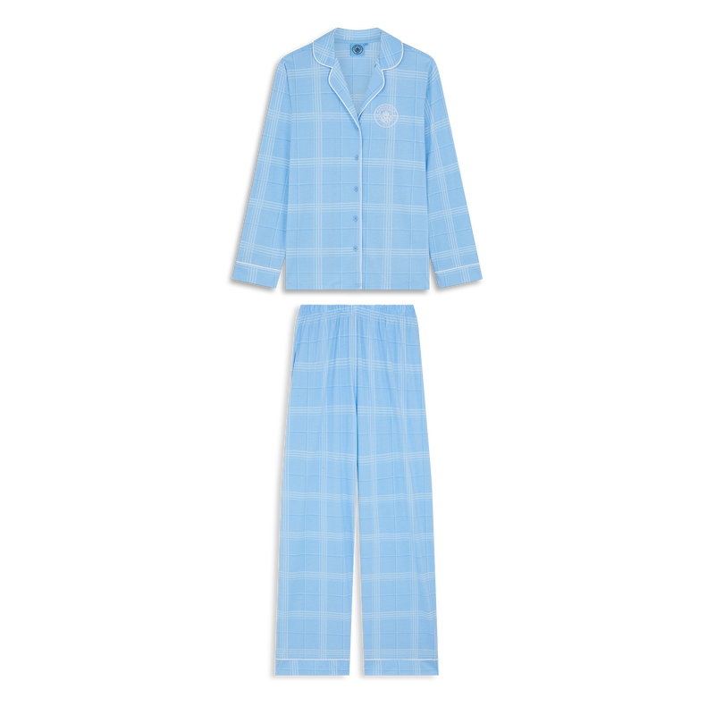 MCFC GIRLS FAMILY 2025 CHECK PJ - blue