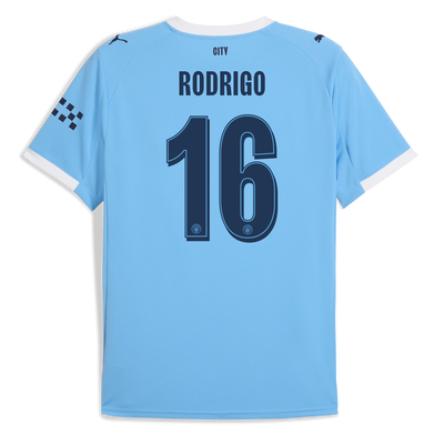 Manchester City Thuisshirt 2025/26  en RODRIGO 16 bedrukking