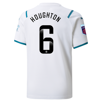 Kids Manchester City Away Shirt 21/22 with Steph Houghton printing
