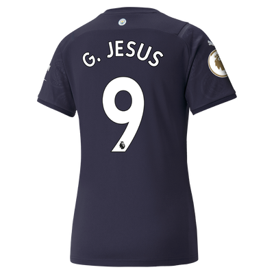 Womens Manchester City 3rd Shirt 21/22 with Gabriel Jesus printing