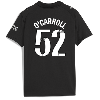 Kids' Manchester City Away Jersey 2025/26 With O'CARROLL 52 Printing