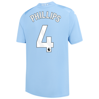 Kids' Manchester City Home Jersey 2023/24 with PHILLIPS 4 printing
