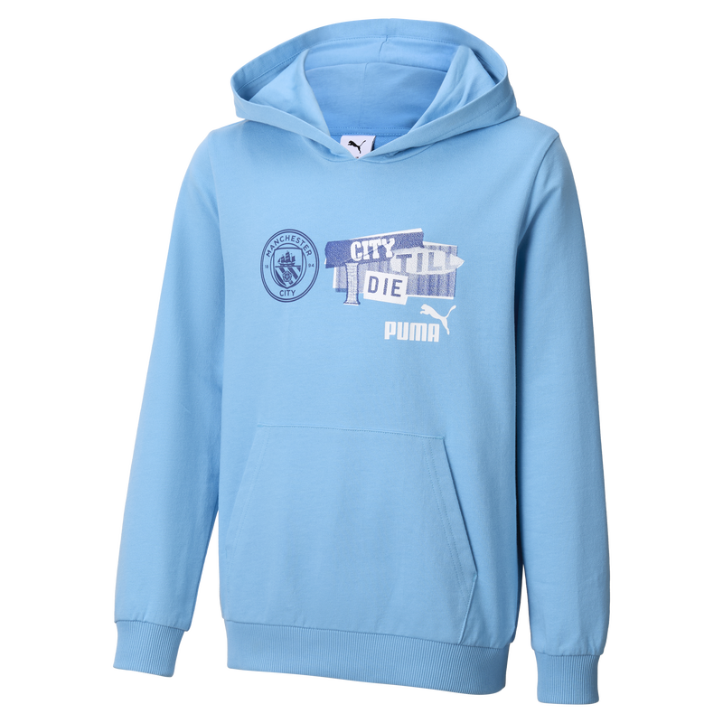 MCFC LW KIDS FTBLNRGY HOODIE - team light blue
