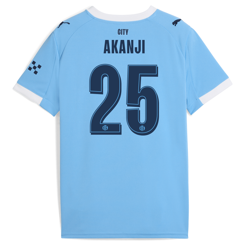 Kids' Man City Home Jersey 2025/26 With AKANJI 25 Printing  blue - Check out all Manchester City t-shirts online - Official Manchester City FC store