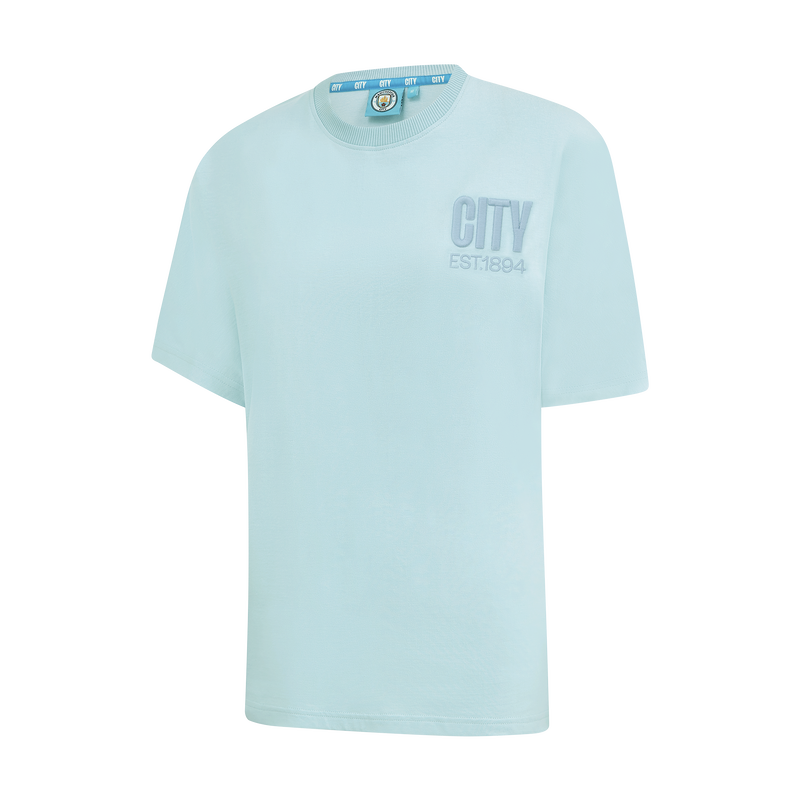 MCFC WOMENS TONAL BF TEE - light blue