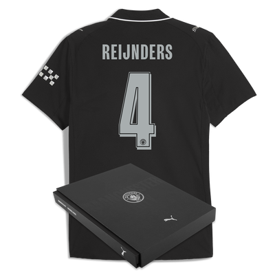 Camiseta Auténtica de Visitante del Manchester City 2025/26 con Impresión de REIJNDERS 4 en Caja de Regalo