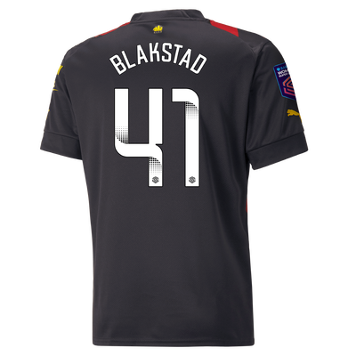 Manchester City Auswärtstrikot 2022/23 mit BLAKSTAD 41 aufdruck