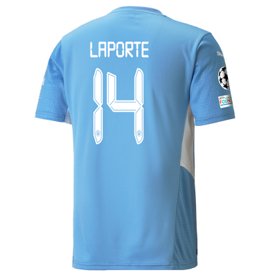 Manchester City Home Shirt 21/22 with Aymeric Laporte printing