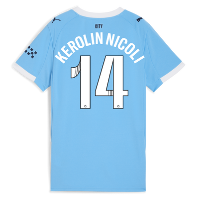 Women's Manchester City Home Jersey 2025/26 With KEROLIN NICOLI 14 Printing