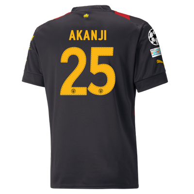 Manchester City Away Jersey 2022/23 with AKANJI 25 Printing
