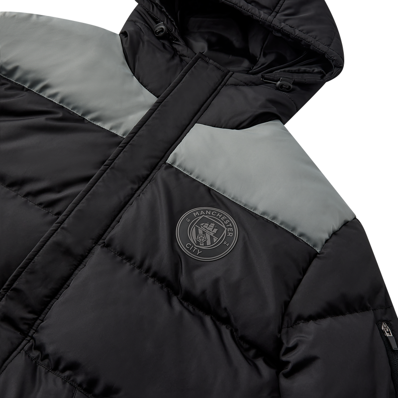 MCFC MENS LONGLINE PADDED JACKET - black