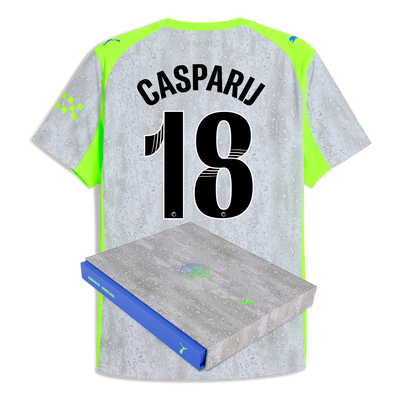 Manchester City Authentic Third Trikot 2025/26 mit kurzen Ärmeln mit Aufdruck von CASPARIJ 18 Printing in Geschenkbox