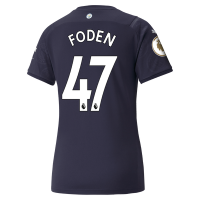 Womens Manchester City 3rd Shirt 21/22 with Phil Foden printing