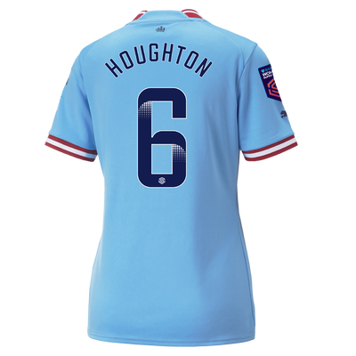 Women's Manchester City Home Jersey 22/23 with HOUGHTON 6 printing