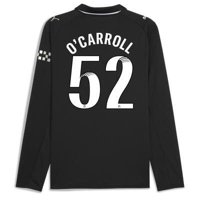 Manchester City Away Jersey 2025/26 Long Sleeve With O'CARROLL 52 Printing
