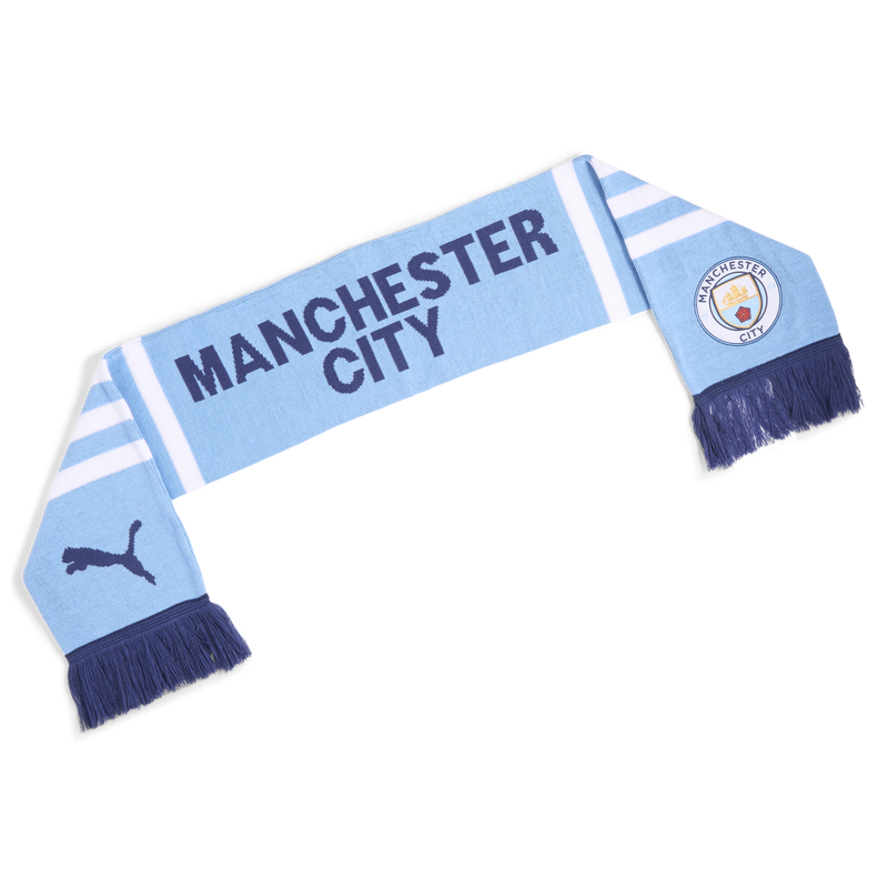 MCFC ESS SCARF - Icy Blue-PUMA White