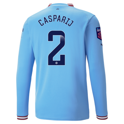 Manchester City Thuisshirt 2022/23 met lange mouwen en PN-WOMENSPLAYERONE bedrukking
