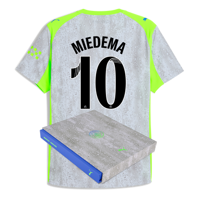Maglia Authentic Third Manchester City 2025/26 con stampa MIEDEMA 10 in confezione regalo