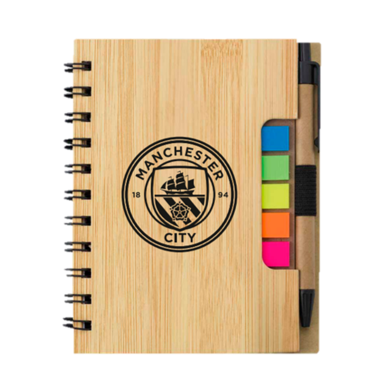 MCFC FW WOODEN NOTEPAD AND PEN - brown