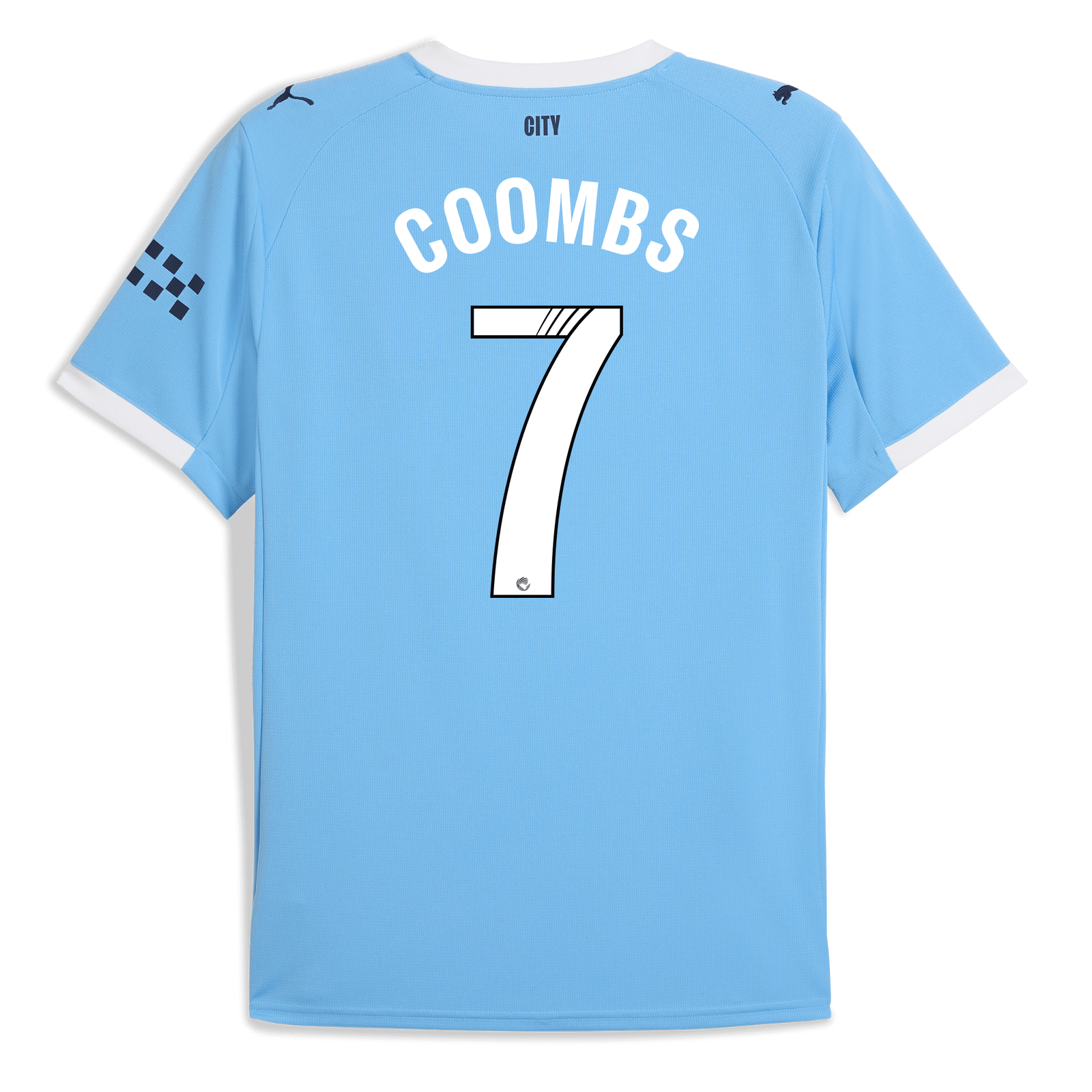 Manchester City Home Jersey 2025/26 With COOMBS 7 Printing
